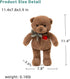 11.4” Small Teddy Bear with Heart Cute Brown Teddy Bear Stuffed Animals for Valentines Day Soft Bear Plushie Toy Stuffed Bear Plush Gifts for Girl...