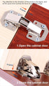 4-Pack Hidden Hinges for Cabinet Doors Frameless, Concealed Cabinet Hinges, Surface Mount Hinges...