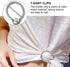 BESTOYARD 6Pcs 80s Party Tee Shirt Clips T Shirt Scarf Clip Ring Buckles Waistband Neckerchief Clip Rings for Clothing Embellish...
