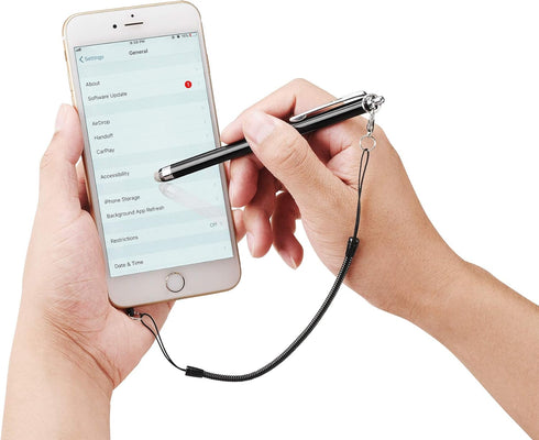 Stylus Pens for Touch Screens with Thin Fiber Tips (Pink/Purple/Aqua Blue)...