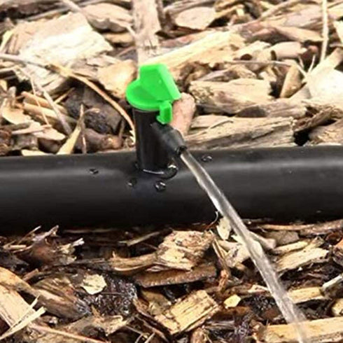 Drip Emitter, Garden Flag Irrigation Drippers 4 GPH, 16L/H Water Sprinkler Emitters Head Connect 4-7mm Hose for Trees and Shrubs Watering 100PCS...