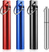 Portable Toothpick Holder 4PCs, Metal Toothpicks Holder Dispenser, Pocket Waterproof Case Toothpicks Container with Keychain, Travel Purse Ear Wax...