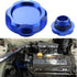 Dewhel Billet Engine Oil Fuel Filler Tank Cap Cover For Honda Acura Civic TL Color Blue...