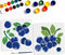 2pcs Blueberry Stencil 11.8×11.8inch Large Summer Fruit Stencils with Paint Brush Reusable Plant Fruit Blueberry Leaves Template for DIY Craft Can...