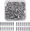 KISSITTY 100set/box Platinum Plated Brass Screw Twist Clasps 4 Mixed Shapes Metal Jewelry Clasp for DIY Jewelry Bracelet Necklace Making...