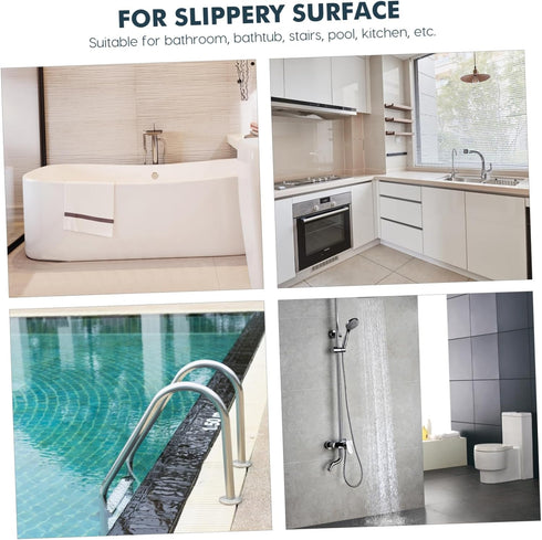 12PCS Non-Slip Bathtub Stickers: Sea Shell Shaped Safety Shower Treads, Adhesive Appliques Bathroom Floor Decal, White Anti Slip Shower Strips...