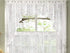 Sweet Home Collection Old World Style Floral Heavy Lace Kitchen Curtain Swag Pair, Hopewell White...