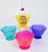 Set of 4 Ice Cream Dishes Waffle Cone Pattern in 4 Assorted Bright Summer Colors Ice Cream Social Ice Cream Party dishes Birthday Ice Cream plate ...