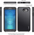 J&D Case Compatible for Samsung Galaxy J3 Emerge, 2017, Prime, Heavy Duty Dual Layer Hybrid Shock Proof Protective Rugged Bumper, Black...