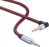 Male to Male Audio Cable 3Ft,90 Degree TRRS 3.5mm 4 Pole Nylon Braided Stereo Aux Cable/Auxiliary Cable/Aux Cord for Headphones, PS4,Phone, Tablet...