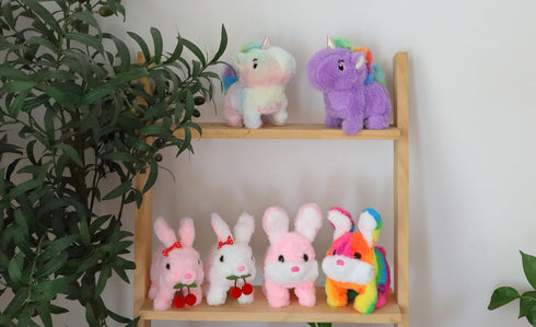 Cuteoy Walking Rainbow Unicorn Stuffed Animal Talking Wagging Nodding Educational Plush Toy Electric Interactive Animated Plushies for Girls Boys ...