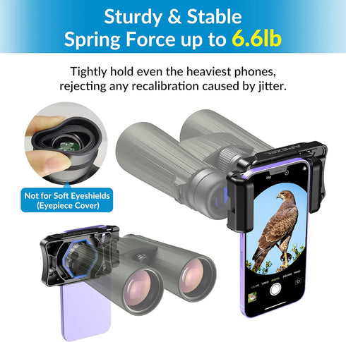 APEXEL Telescope Phone Adapter, Binocular Photo Adapter for Android & iPhone, Phone Holder Mount for Telescope, Monocular, Binocular, Microscope, ...