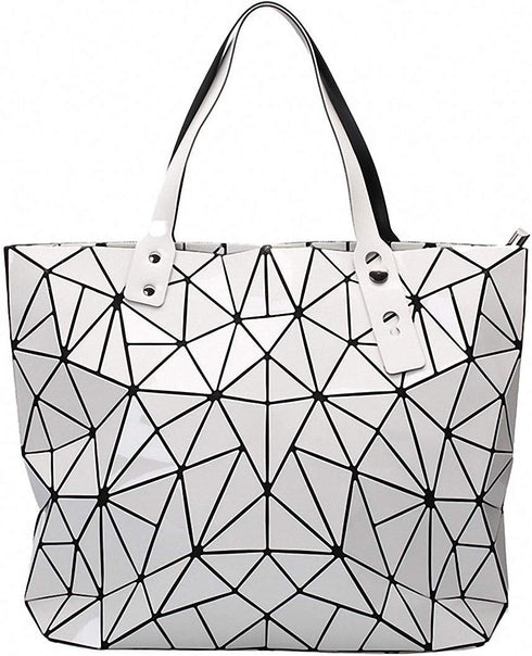 Geometric Lattice Top-handle Handbag for Women Matte Tote Purse Handbags Geometry Shoulder Bag...