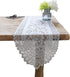 Tinsow 2 Pack Cotton Crochet Lace Rectangular Table Runner Dresser Scarf Doilies (White Style, 13" X 44")...