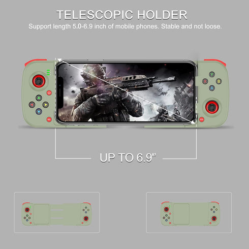 Joso Bluetooth Controller for iPhone, Android, Direct Play, Low Latency, Phone Controller Gamepad Joystick for Galaxy S23 S22 S21 20 Ultra, iPhone...