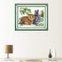 YANCONGLIDEYAN Cross Stitch DIY Hand Needlework Kits 11CT Stamped Cross Stitch Kits for Beginners Pre-Printed Embroidery Kit Pattern Rabbits...