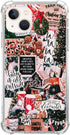 Winter Christmas Holiday Collage Case for iphone 13, Retro Aesthetic Christmas Gingerbread and Tree Pattern Case for Girls Women Men, Unique Trend...