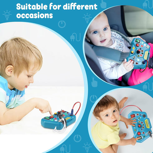 Toddler Busy Board for 2-4, Montessori Sensory Board, Sensory Toys for Toddlers 1-4 Year Old, 18 Month Old Toys, Toy for 2 Year Old Boy, One Year ...