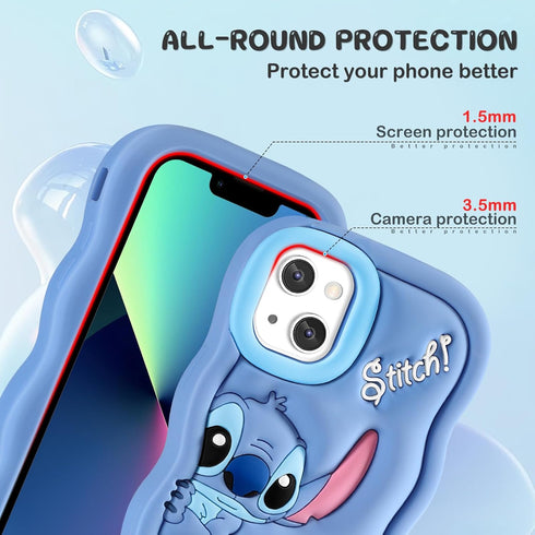 oqpa for iPhone 13 Case Cute Cartoon 3D Character Design Girly Cases for Girls Boys Women Teens Kawaii Unique Fun Cool Funny Silicone Soft Shockpr...