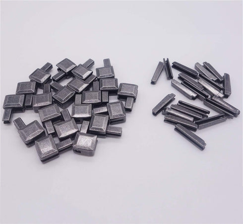 KUYLENT 20 Sets #10 Metal Zipper Latch Slider Retainer Insertion Pin Zipper Bottom Stopper Repair Kit (Dark Gray)...