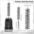 10 Pack Bore Brush for Drill, Wire Bore Brush Drill, Stainless Steel Bore Cleaning Brush Set 1/4 Inch Hex Shank for Power Drill Impact Driver (15M...