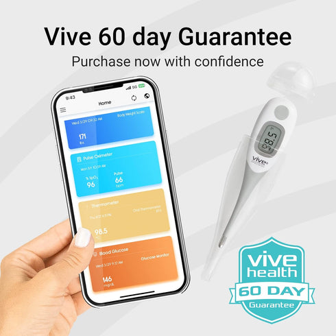 Smart Oral Thermometer - FSA/HSA Approved Medical Grade Body Temperature Reader for Adults, Babies - Digital Fever Monitor with App for Home Use, ...