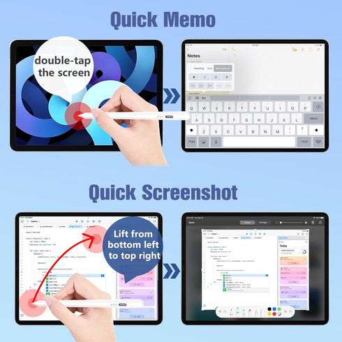 Stylus Pen for iPad,10 Mins Quick Charge Active Pencil for iPad 2018-2024,Palm Rejection Tilt Sensor Magnetic Pen Compatible W/iPad Pro 12.9&11", ...
