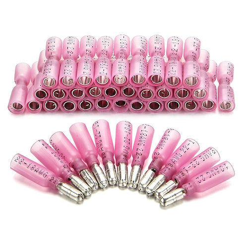 200PCS Heat Shrink Bullet Connectors - Female & Male Waterproof Marine Automotive Full Insulated Electrical Crimp Wire Terminals Assortment Kit...
