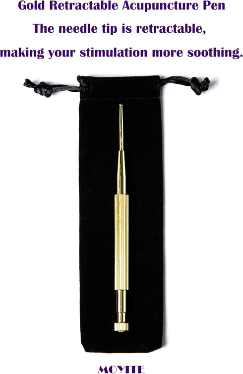 Reflexology Massage Tool Set with Storage Bag,Pain Relief Stimulation for Face,Ears and More,3 Acupuncture Pens...