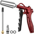 High Volume Air Blow Gun with Powerful Flow Nozzle, Retro Red Air Nozzle Blower Gun with 4.9" Stainless Steel Extension & 1/4'' Standard Quick Plu...