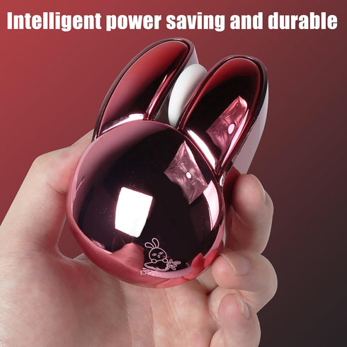 Wireless Mouse Bluetooth Cute Bunny Dual-Mode Computer Mouse Portable Small 2.4G Optical Mouse with USB Receiver Silent Red Kawaii Rabbit Cordless...