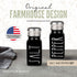 Black Salt and Pepper Shakers Set by Brighter Barns - Cute Black Kitchen Decor - Gothic or Halloween Kitchen Decor -Farmhouse Glass Shaker for Hom...