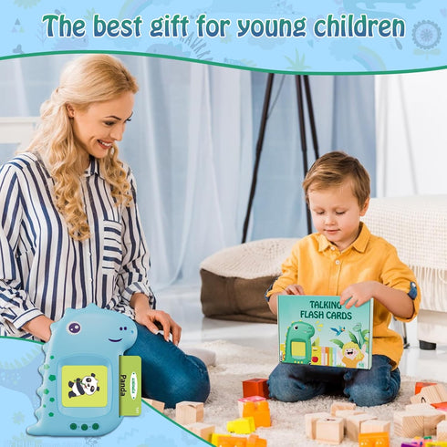 Talking Flash Cards with 224 Sight Words, Preschool Montessori Toys for Early Learning, Toddler Words Learning Interactive Toys, Dinosaur Educatio...