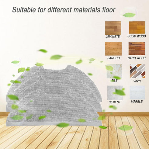 Mop Pads Accessories for Eureka E10s Robotic Robot Vacuum Cleaner, Washable and Reusable Microfiber Mop Pads Replacement Part (6Pcs)...