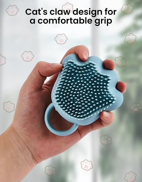 Silicone Dog Bath Brush Dog Shower Brush, Pet Shampoo Brush Scrubber Massage Dispenser, Soft Silicone Grooming Shower Brush for Short Long Haired ...