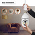 10X Hybrid Zoom Light Bulb Security Camera, 2MP Light Socket Security Camera Outdoor Indoor, Wireless WiFi Home Security Cameras, Full Color Night...