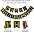 Retirement Party Decorations Supplies, Black and Gold Happy Retirement Banner, Folding Paper Fans, Sparkling Star Garlands, Star Shape Foil Balloo...