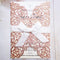 20PCS Laser Cut Wedding Invitations Cards 5“ x 7.28” Hollow Rose with Ivory Ribbons for Bridal Shower Engagement Birthday Graduation Invitation, B...