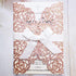 20PCS Laser Cut Wedding Invitations Cards 5“ x 7.28” Hollow Rose with Ivory Ribbons for Bridal Shower Engagement Birthday Graduation Invitation, B...