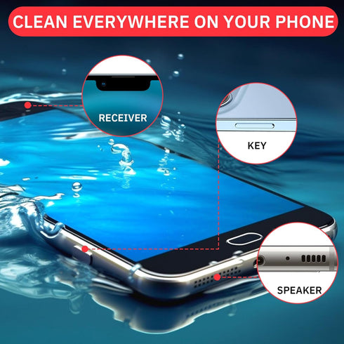 2 Pack Phone Speaker Cleaning Kit, Phone Cleaner Tape Kit for Phone Speaker Receiver, Adhesive Cleaning Stickers Dust Remover for Mobile Phone Hol...