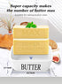 Butter Dish with Lid, Large Butter Container for Countertop, Ceramic Butter Holder for Counter, Butter Tray Butter Keeper with Knife and Sponge Sc...