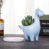VanEnjoy Desktop Cute Cartoon Herbivorous Dinosaur White Ceramic Succulent Planter with Tray, Bonsai Cactus Flower Pot Vase Holder Decorative Orga...