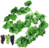 12 Strands 90 ft Artificial Fake Grape Vines with 3 Strings Grapes, Hanging Plant Large Leaves Garland for Wedding Party Store Home Decor Indoor O...