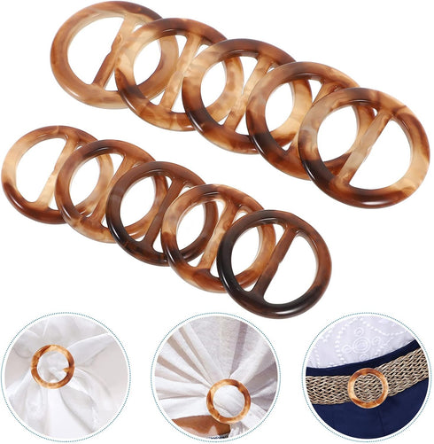 SUPVOX 20pcs Resin Round T Shirt Clips Scarf Buckle Rings Clothes Clip Rings...
