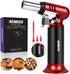 Semlos Butane Torch with Fuel Gauge, Refillable Kitchen Torch Lighter with Safety Lock and Adjustable Flame for DIY, Creme Brulee and Soldering(Bu...