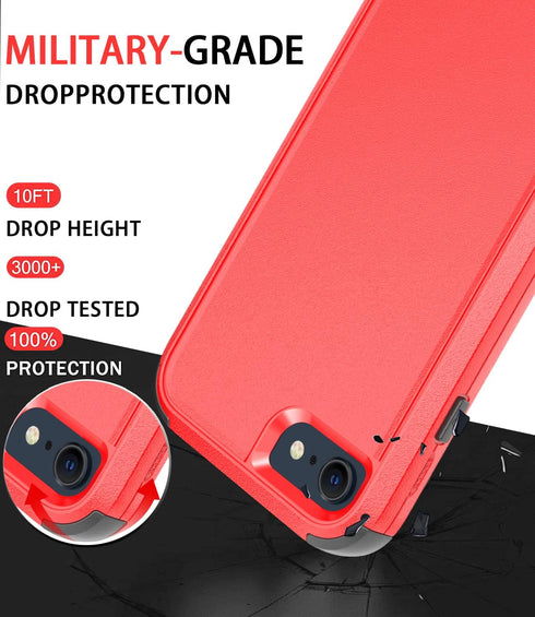 Diverbox Designed for iPhone SE case with Screen Protector Heavy Duty Shockproof Shock-Resistant Cases for Apple iPhone se Phone 2022/2020 Release...