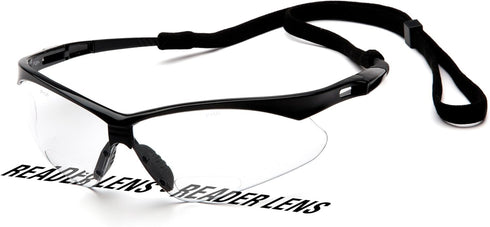 Pyramex Safety PMXTREME Readers Bifocal Safety Glasses Eye Protection Clear +2.5 Bifocal Lens Includes Cord...