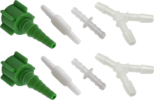 8pk Oxygen Tubing Connector Kit (2ea Straight, Swivel, Y, Christmas Tree)...