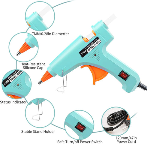 Hot Glue Gun Kit Mini: Mini Hot Glue Guns Kit with 30 Sticks Melt Glue Gun Craft for Kids School DIY Arts Home Quick Repairs Multi-application...