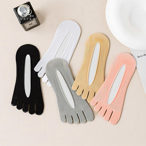 5 Pairs Toe Socks Women, Sock Align Toe Socks for Women for Bunions, No Show Toe Socks Women, Toe Compression Socks Toe Separator Socks...